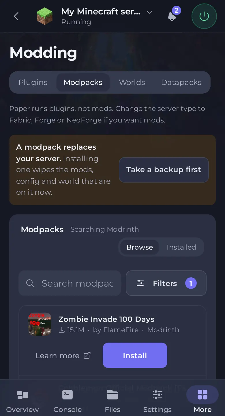 Click Modpack Installer